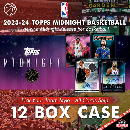 2023-24 Topps Midnight Basketball Hobby 12 Box Case Pick Your Team #1