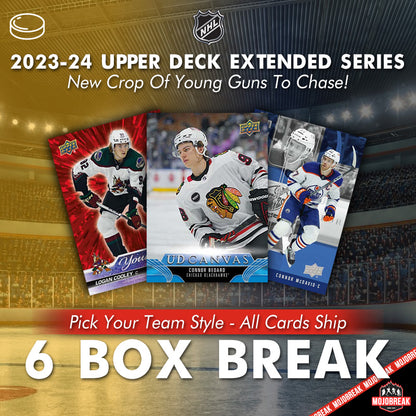 2023-24 Upper Deck Extended Series Hockey Hobby 6 Box Pick Your Team #19