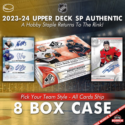 2023-24 Upper Deck SP Authentic Hockey 8 Box Case Pick Your Team #14