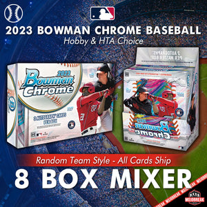 2023 Bowman Chrome HTA Choice & Hobby 8 Box Mixer Random Team #4