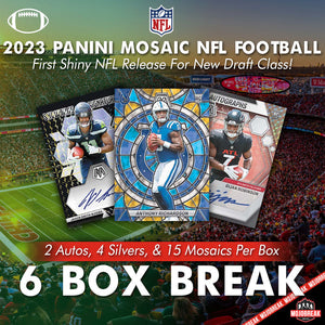2023 Panini Mosaic NFL Hobby 6 Box Pick Your Team #10
