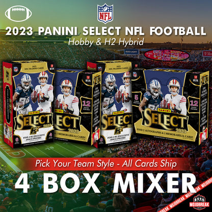 2023 Panini Select NFL H2 & Hobby 4 Box Mixer Pick Your Team #4