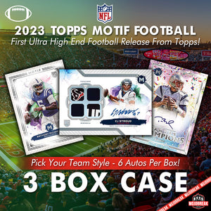 2023 Topps Motif Football Hobby 3 Box Case Pick Your Team #2