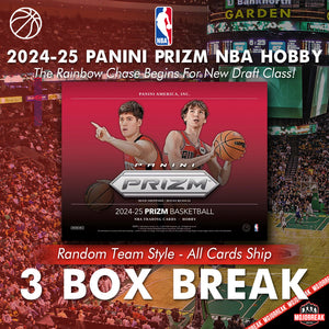 2024-25 Panini Prizm NBA Hobby 3 Box Random Team #4