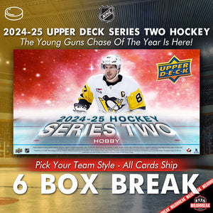 2024-25 Upper Deck Series 2 Hockey Hobby 6 Box Pick Your Team #22