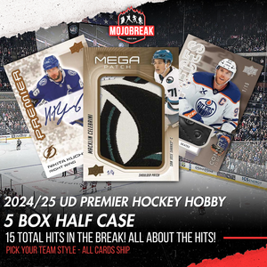 2024-25 Upper Deck Premier Hockey 5 Box Half Case Pick Your Team #1