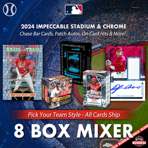 2024 Panini Impeccable Stadium Club & Chrome Baseball 8 Box Mixer Pick Your Team #3