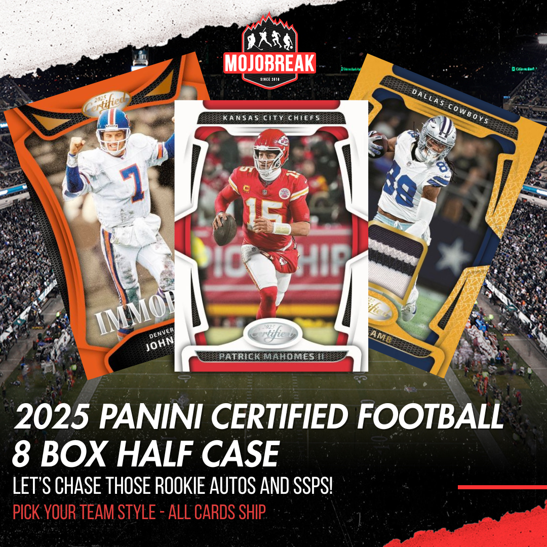 2025 Panini Certified Football Hobby 8 Box Half Case Pick Your Team #1