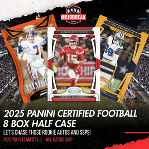 2025 Panini Certified Football Hobby 8 Box Half Case Pick Your Team #3