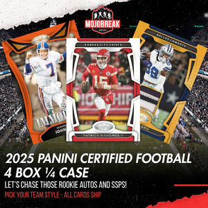 2025 Panini Certified Football Hobby 4 Box Pick Your Team #2