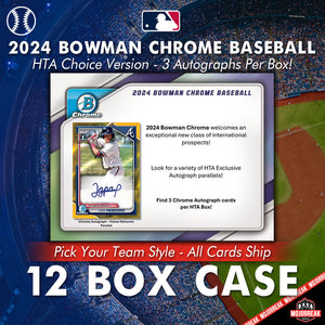 2024 Bowman Chrome Baseball HTA Choice 12 Box Case Pick Your Team #14