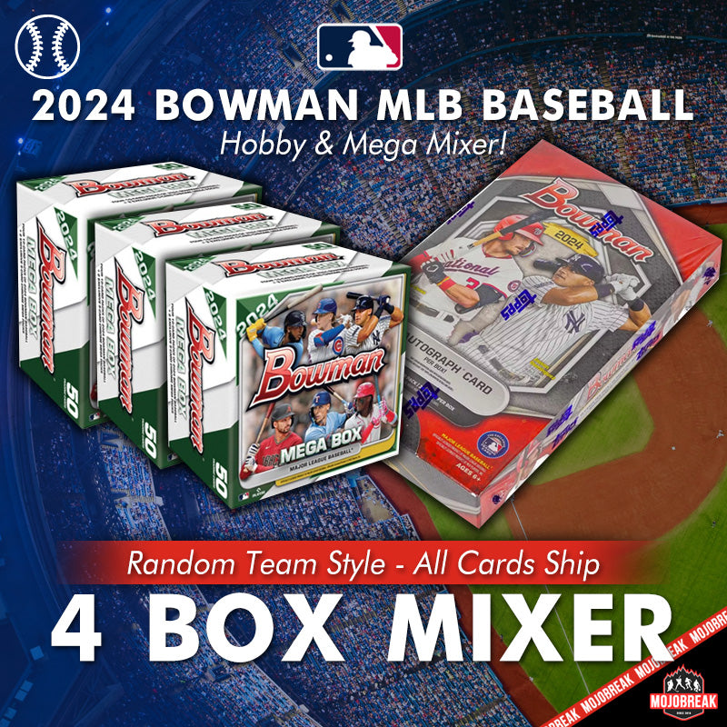 2024 Bowman Hobby & Mega Baseball 4 Box Mixer Random Team 3