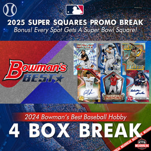 2025 Super Squares #49 - 2024 Bowman's Best Baseball 4 Box Random Team