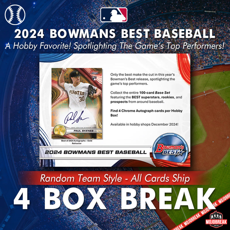 2024 Bowman's Best Baseball Hobby 4 Box Random Team #4