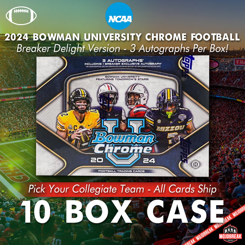 2024 Bowman University Chrome Football Delight 10 Box Case Pick Your Team #1