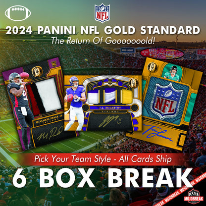 2024 Panini Gold Standard NFL Hobby 6 Box Pick Your Team #6