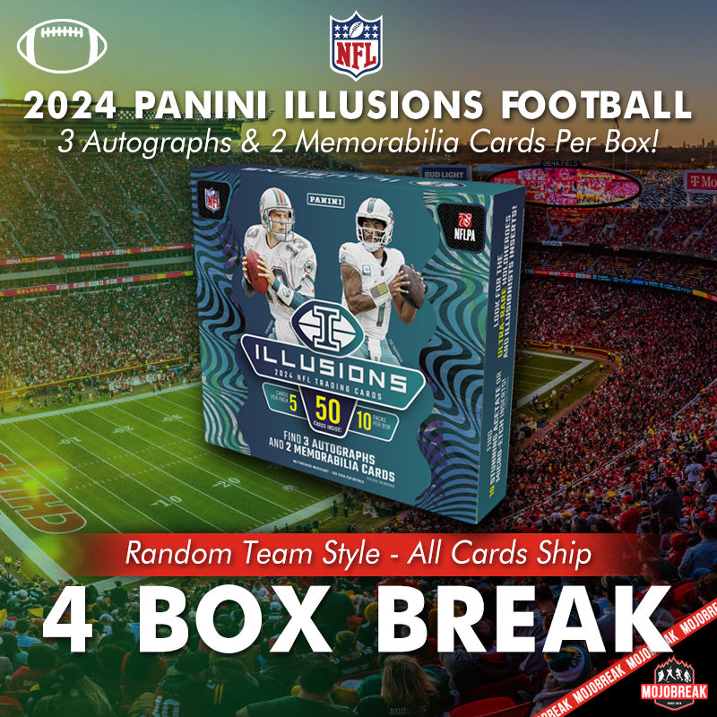 2024 Panini Illusions NFL Hobby 4 Box Random Team #5