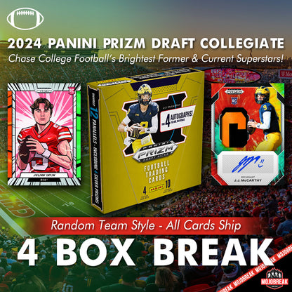 2024 Prizm Draft Picks Collegiate Football 4 Box Random Team #2