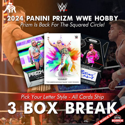 2024 Panini Prizm WWE Hobby 3 Box Pick Your Letter #10