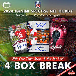 2024 Panini Spectra NFL Hobby 4 Box Pick Your Team #1