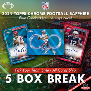 2024 Topps Chrome Football Sapphire Edition 5 Box Pick Your Team #3