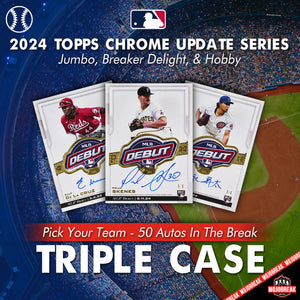 2024 Topps Chome Update Jumbo Delight Hobby Triple Case Pick Your Team #3