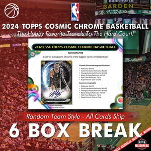 2023-24 Topps Cosmic Chrome Basketball 6 Box Random Team #1