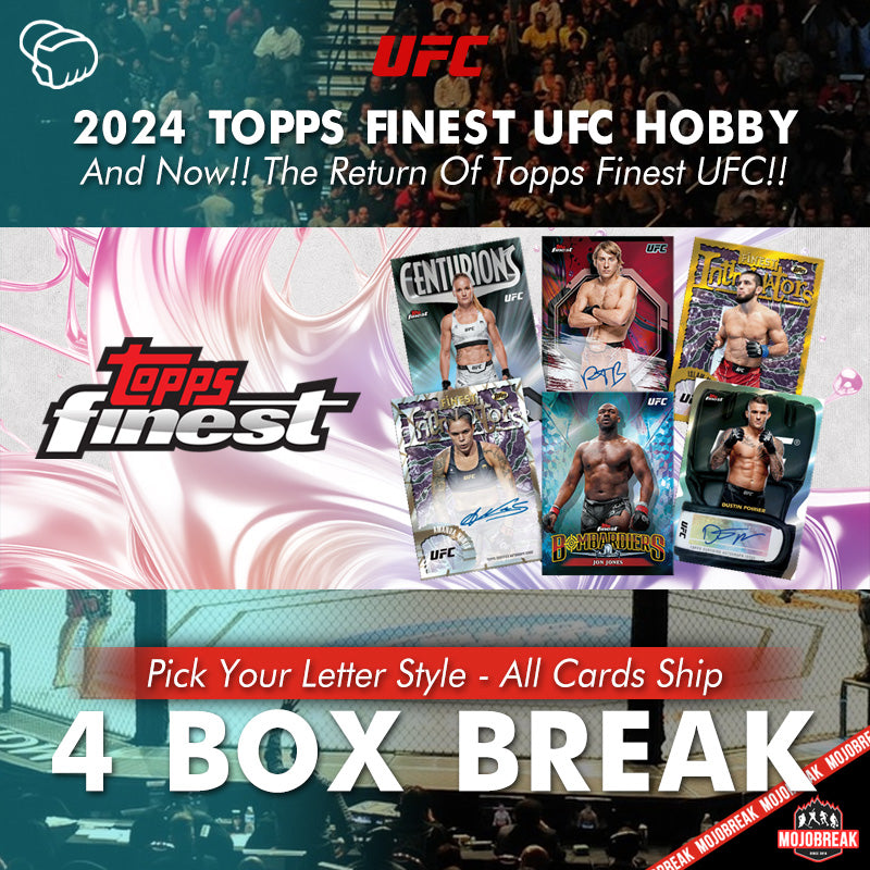 2024 Topps Finest UFC Hobby 4 Box Pick Your Letter #13