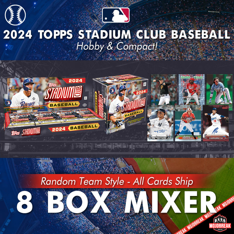 2024 Topps Stadium Club MLB Hobby & Compact 8 Box Mixer Random Team #3