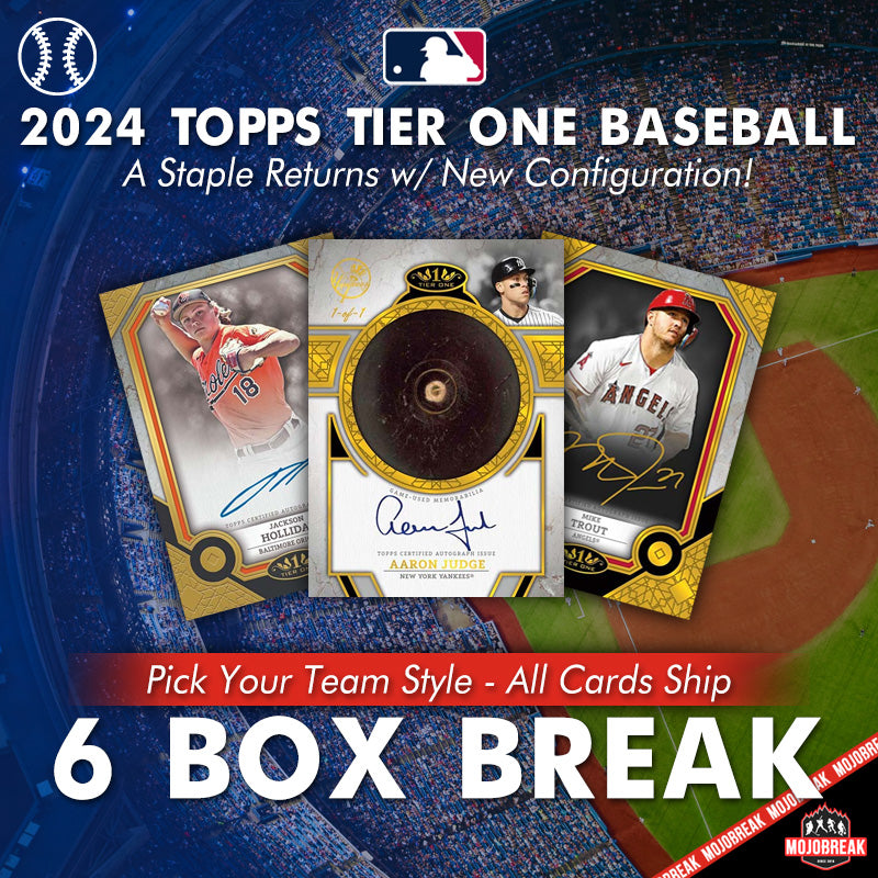 2024 Topps Tier One Baseball Hobby 6 Box Pick Your Team 6