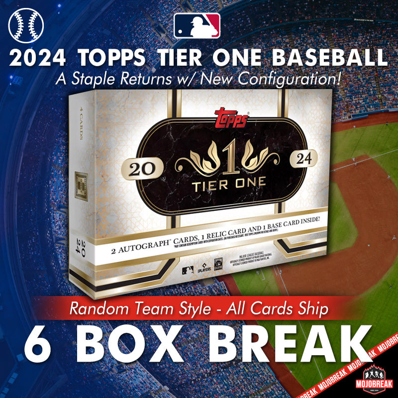 2024 Topps Tier One Baseball Hobby 6 Box Random Team 3