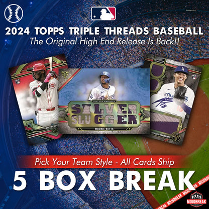 2024 Topps Triple Threads MLB Hobby 5 Box Pick Your Team #12