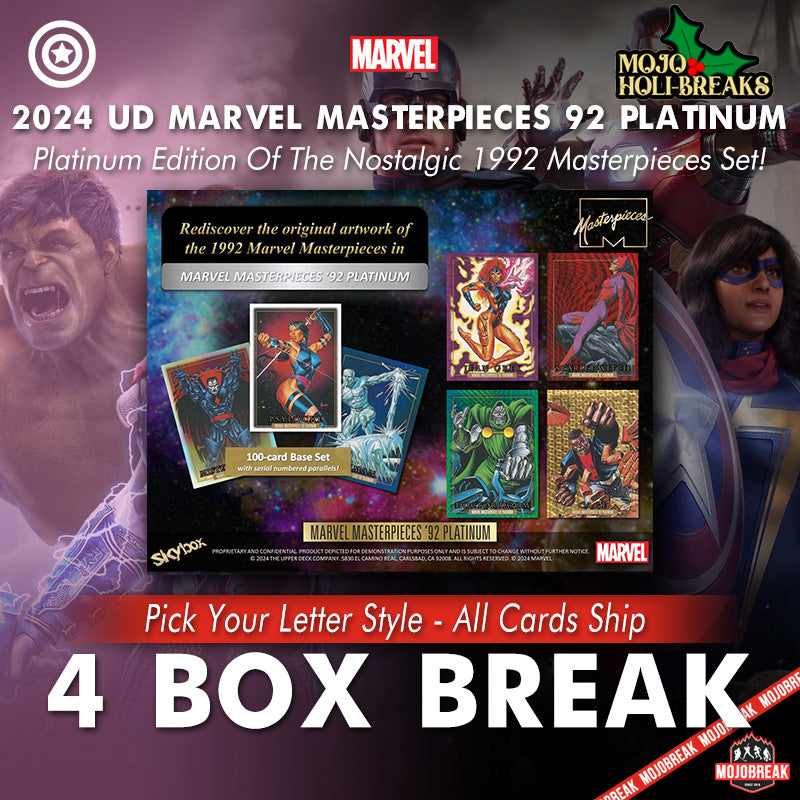 2024 Upper Deck Marvel Masterpieces '92 Platinum 4 Box Pick Your Letter #10