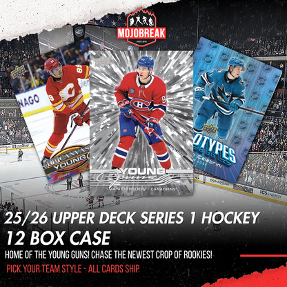 2025/26 Upper Deck Series 1 Hockey Hobby 12 Box Case Pick Your Team #1