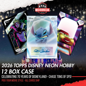 2026 Topps Disney Neon Hobby 12 Box Case Pick Your Movie #1
