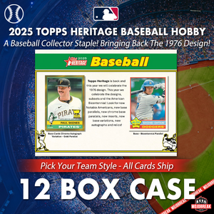 2025 Topps Heritage MLB Hobby 12 Box Case Pick Your Team #1