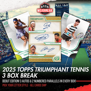 2025 Topps Triumphant Tennis Hobby 10 Box Case Break Pick Your Player #2