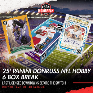 2025 Panini Donruss Football Hobby 6 Box Pick Your Team #1