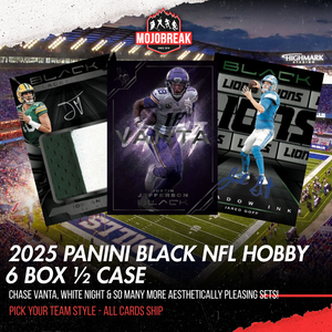 2025 Panini Black Football Hobby 6 Box Pick Your Team #4