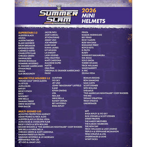 2026 Under Wraps Autographed SummerSlam Mini Helmets 10 Box Case Pick Your Wrestler #2