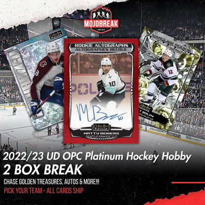 2022/23 Upper Deck O-Pee-Chee Platinum Hockey Hobby 2 Box Pick Your Team #1