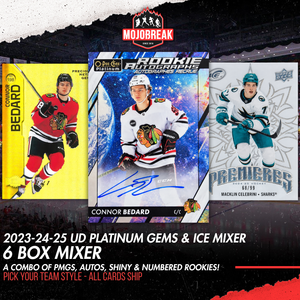 2023-24 Upper Deck Platinum Metal Gems & Ice NHL 6 Box Mixer Pick Your Team #1