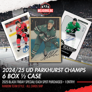 2025 CYBER MONDAY BREAK - 2024/25 UD Parkhurst Champions Hockey Hobby 6 Box RT #5