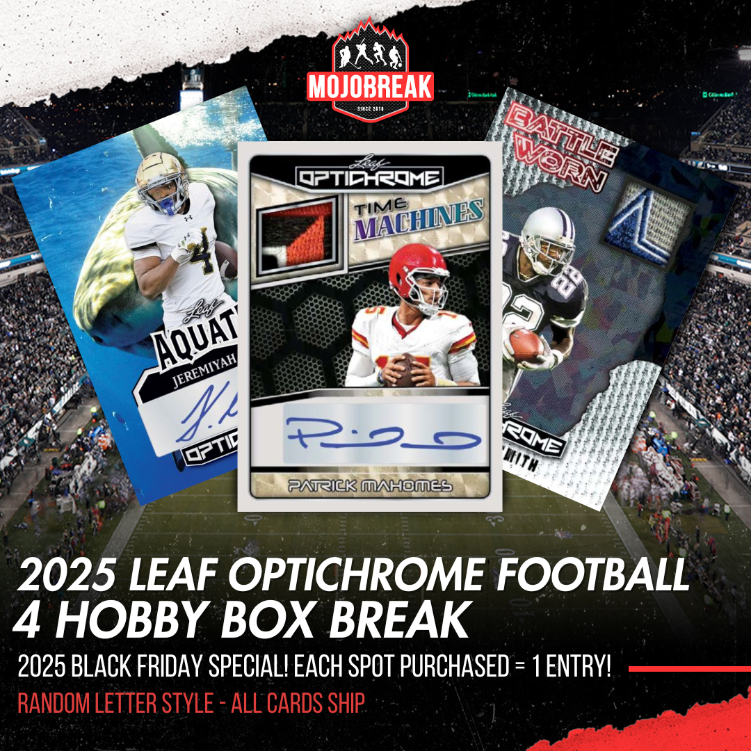 2025 CYBER MONDAY BREAK - 2025 Leaf Optichrome Football Hobby 4 Box Random Letter #3