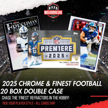 2025 Topps Chrome & Finest Football Hobby Delight 20 Box Double Case Pick Your Player #1 (Listing 1 of 3)