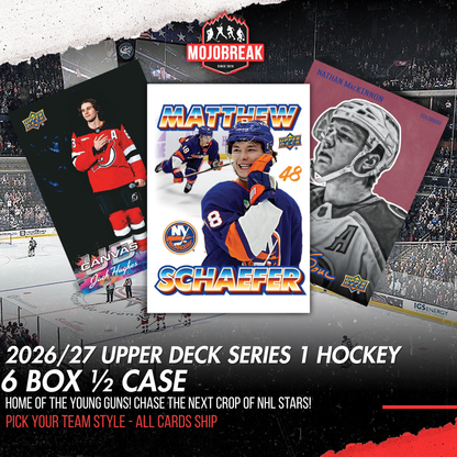 2026/27 Upper Deck Series 1 Hockey Hobby 6 Box Half Case Pick Your Team #1
