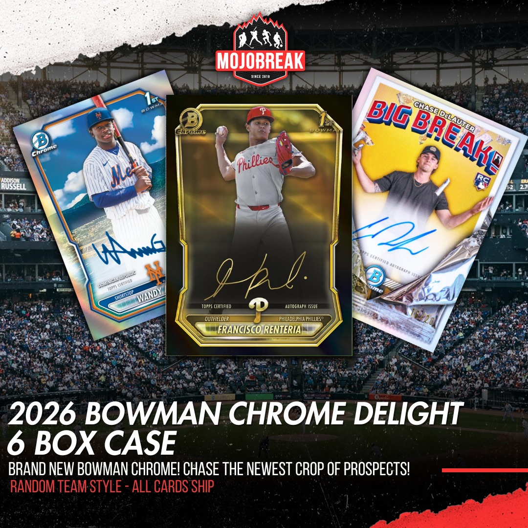 2026 Bowman Chrome Baseball Delight 6 Box Case Random Team #2