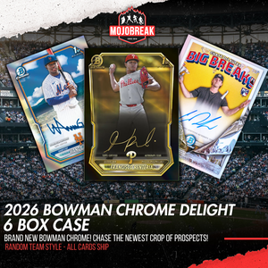 2026 Bowman Chrome Baseball Delight 6 Box Case Random Team #1