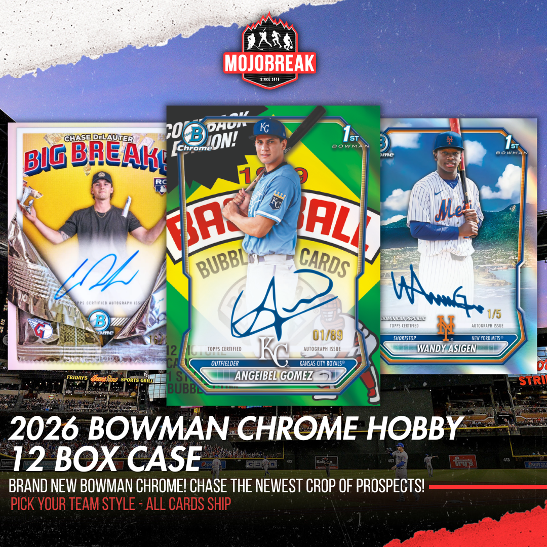 2026 Bowman Chrome Baseball Hobby 12 Box Case Pick Your Team #1