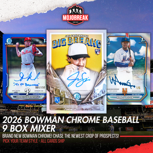 2026 Bowman Chrome Baseball Hobby Delight 9 Box Mixer Pick Your Team #1
